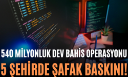 540 Milyonluk Dev Bahis Operasyonu 5 Şehirde Şafak Baskını!