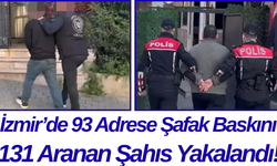 İzmir’de 93 Adrese Şafak Baskını 131 Aranan Şahıs Yakalandı!