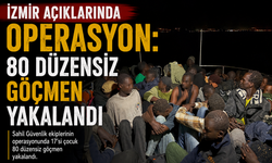 İzmir Açıklarında Operasyon: 80 Düzensiz Göçmen Yakalandı