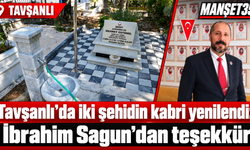 Tavşanlı’da iki şehidin kabri yenilendi: İbrahim Sagun’dan teşekkür