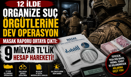 12 İlde Organize Suç Örgütlerine Dev Operasyon