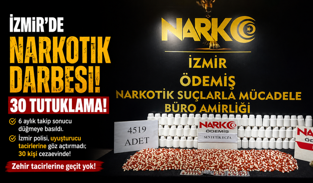 İzmir’de Narkotik Darbesi: 30 Tutuklama!
