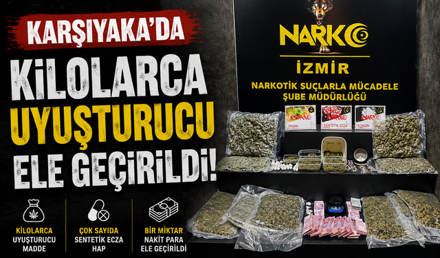 Karşıyaka'da Kilolarca Uyuşturucu Ele Geçirildi!