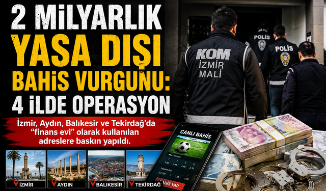 2 Milyarlık Yasa Dışı Bahis Vurgunu: 4 İlde Operasyon