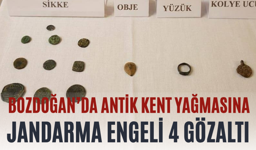 Bozdoğan’da Antik Kent Yağmasına Jandarma Engeli 4 Gözaltı