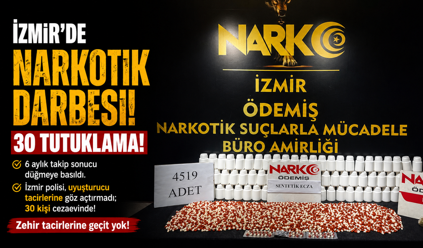 İzmir’de Narkotik Darbesi: 30 Tutuklama!